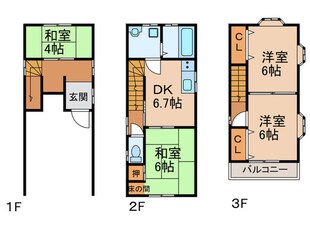 私部4丁目戸建の物件間取画像